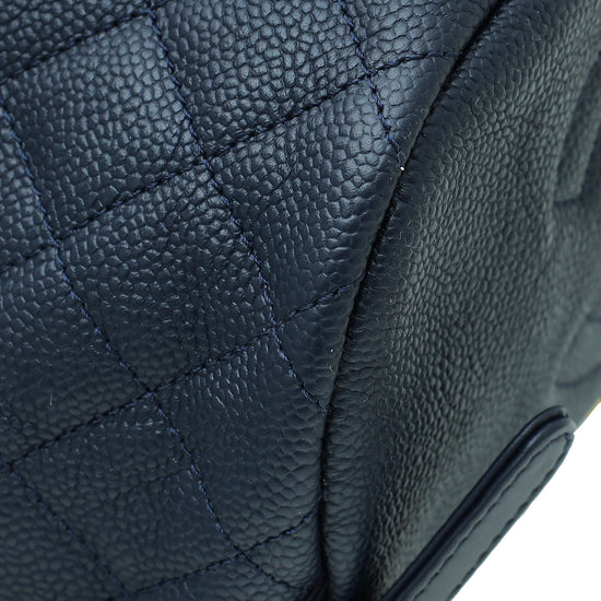 Chanel Navy Filigree Backpack Bag