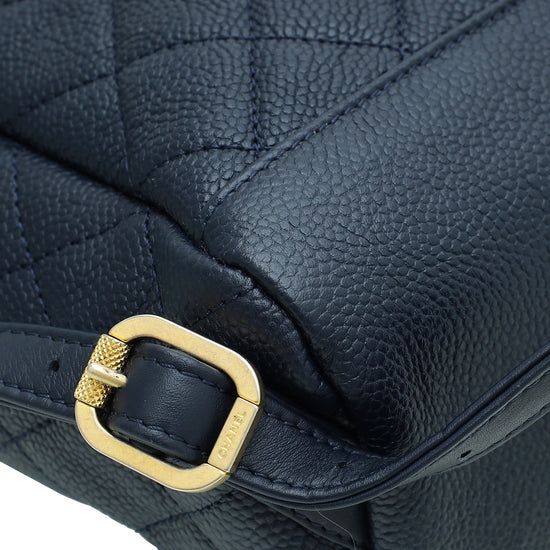 Chanel Navy Filigree Backpack Bag