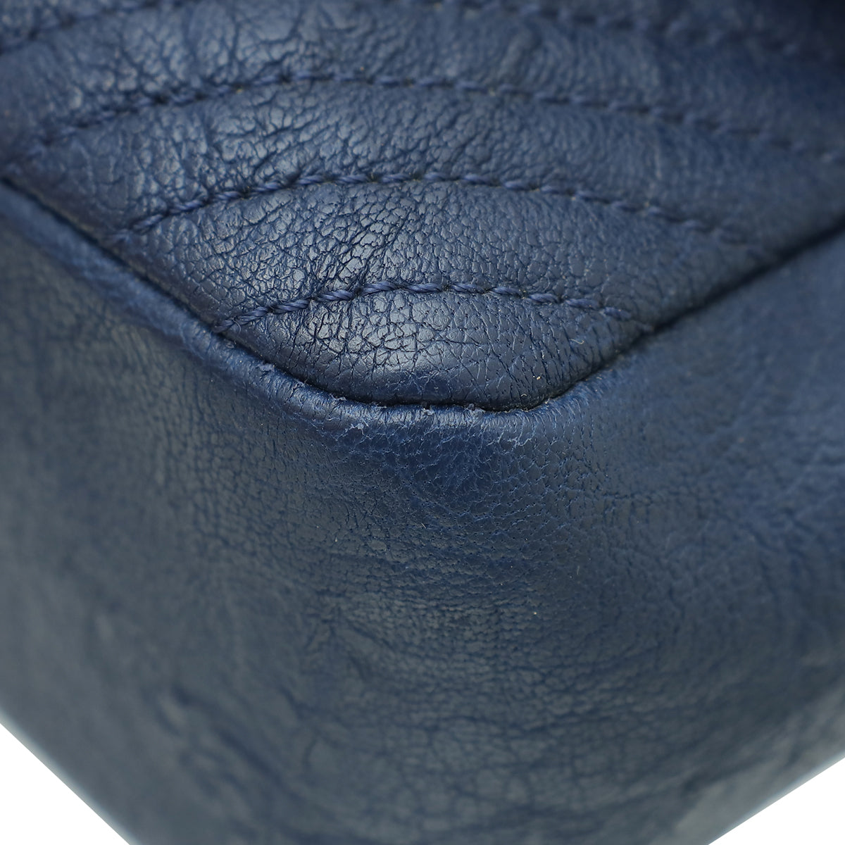 Chanel Blue Surpique Flap Medium Bag