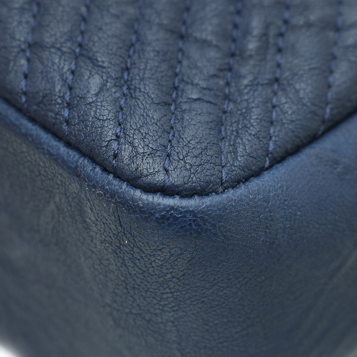 Chanel Blue Surpique Flap Medium Bag
