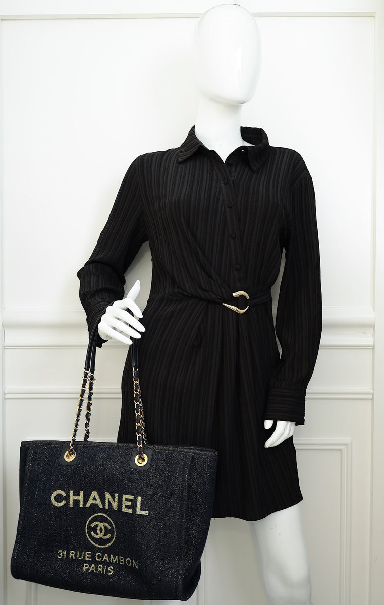 Chanel Bicolor Deauville Tote Medium Bag