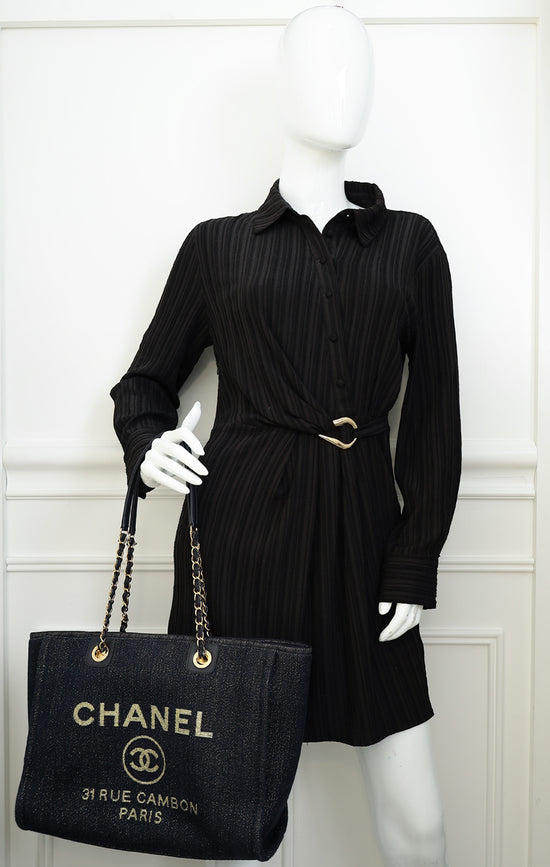 Chanel Bicolor Deauville Tote Medium Bag