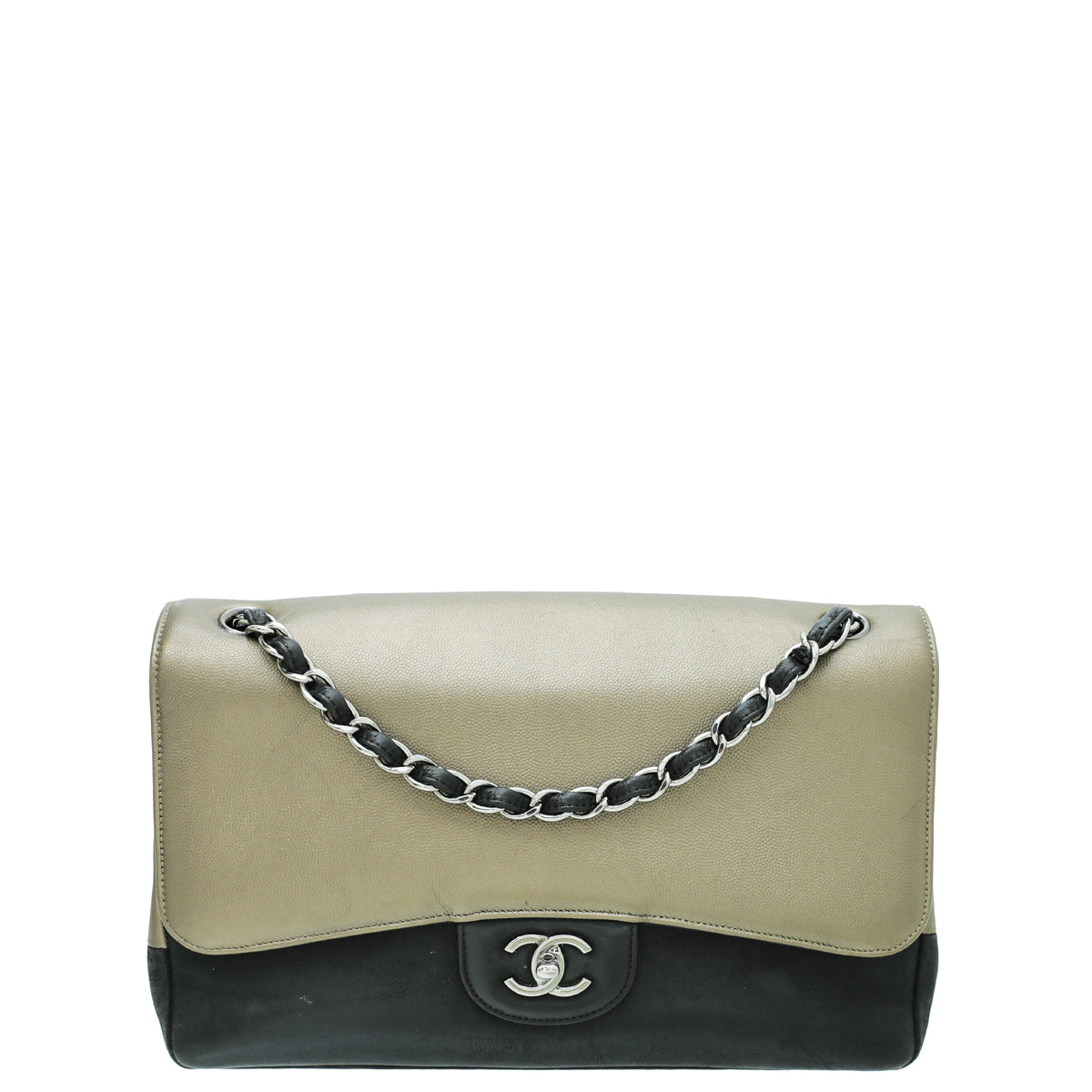 Chanel Metallic Bicolor Pure Classic Double Flap Jumbo Bag-Chanel-THE CLOSET