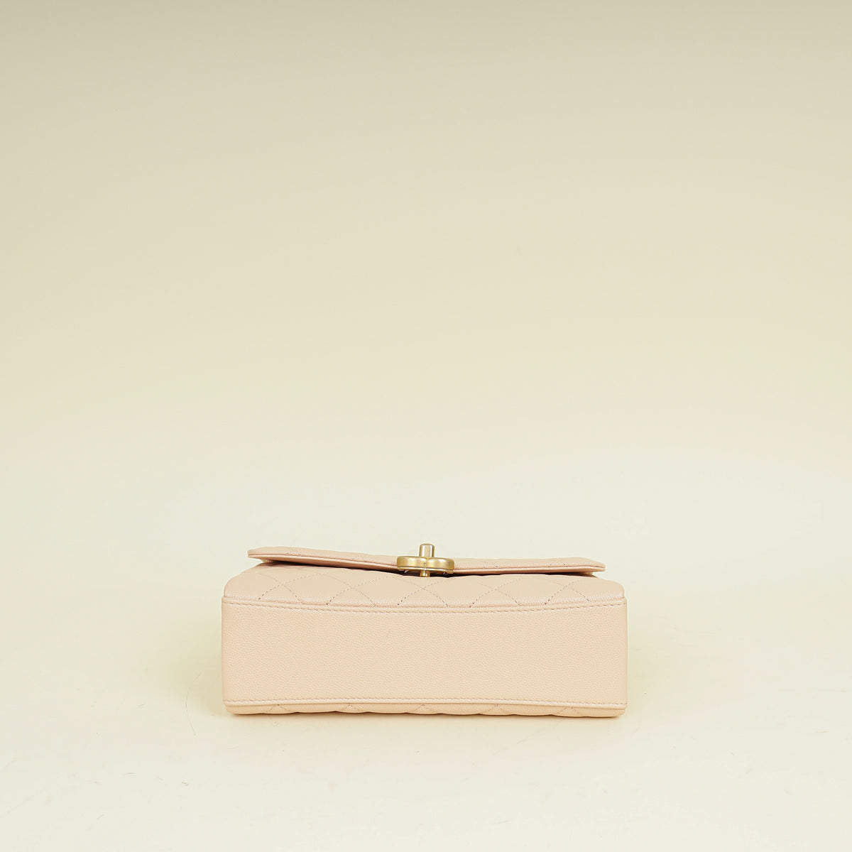 Chanel Light Peach CC Carry Me Top Handle Flap Bag