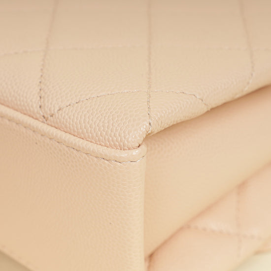 Chanel Light Peach CC Carry Me Top Handle Flap Bag