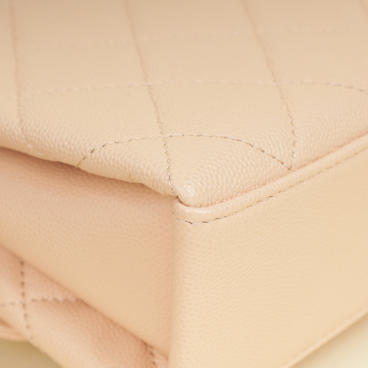 Chanel Light Peach CC Carry Me Top Handle Flap Bag