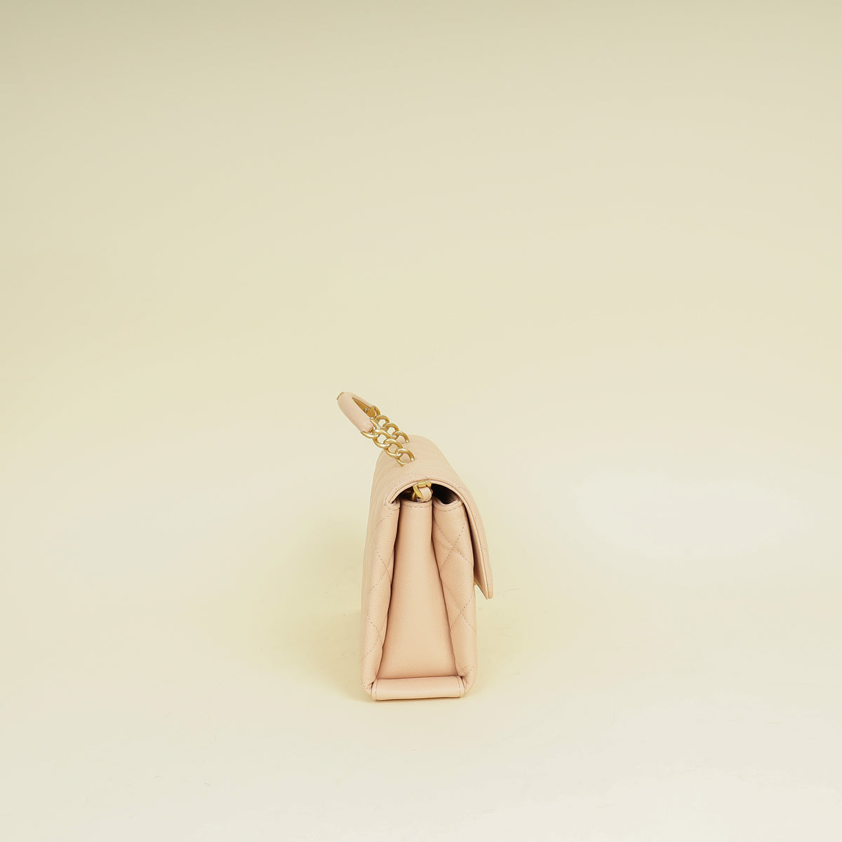 Chanel Light Peach CC Carry Me Top Handle Flap Bag