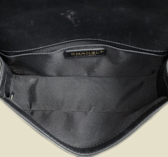 Chanel Black Le Boy Top Handle Medium Chain Bag