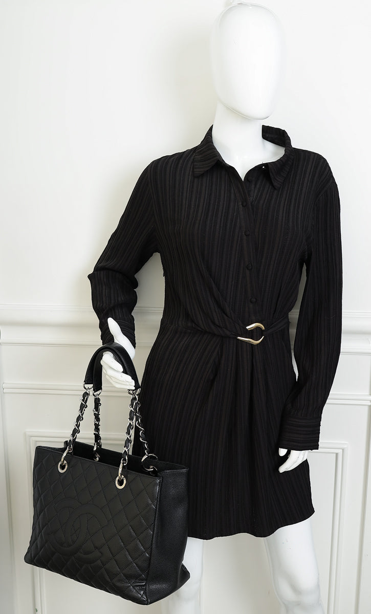 Chanel Black CC GST Tote Medium Bag