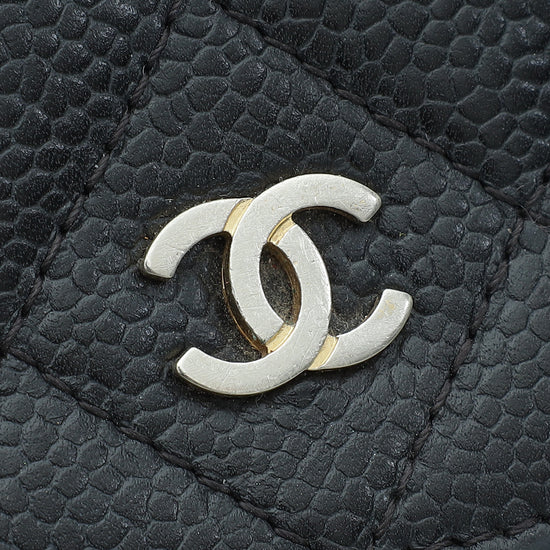 Chanel Black CC Classic Wallet On Chain