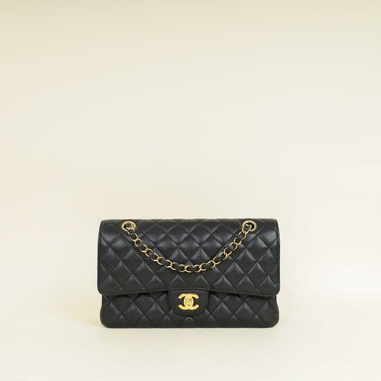 Chanel Black CC 11.12 Classic Double Flap Medium Bag