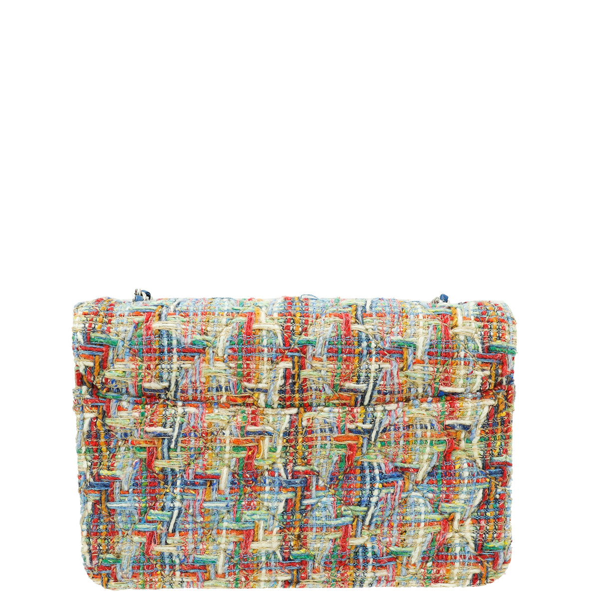 Chanel Blue Multicolor CC Beauty Lock Tweed Flap Bag