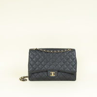 Chanel Black Classic Single Flap Maxi Bag