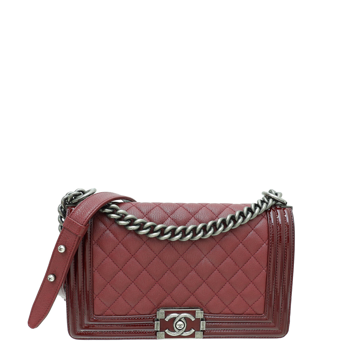 Chanel Burgundy Le Boy Medium Flap Bag-Chanel-THE CLOSET