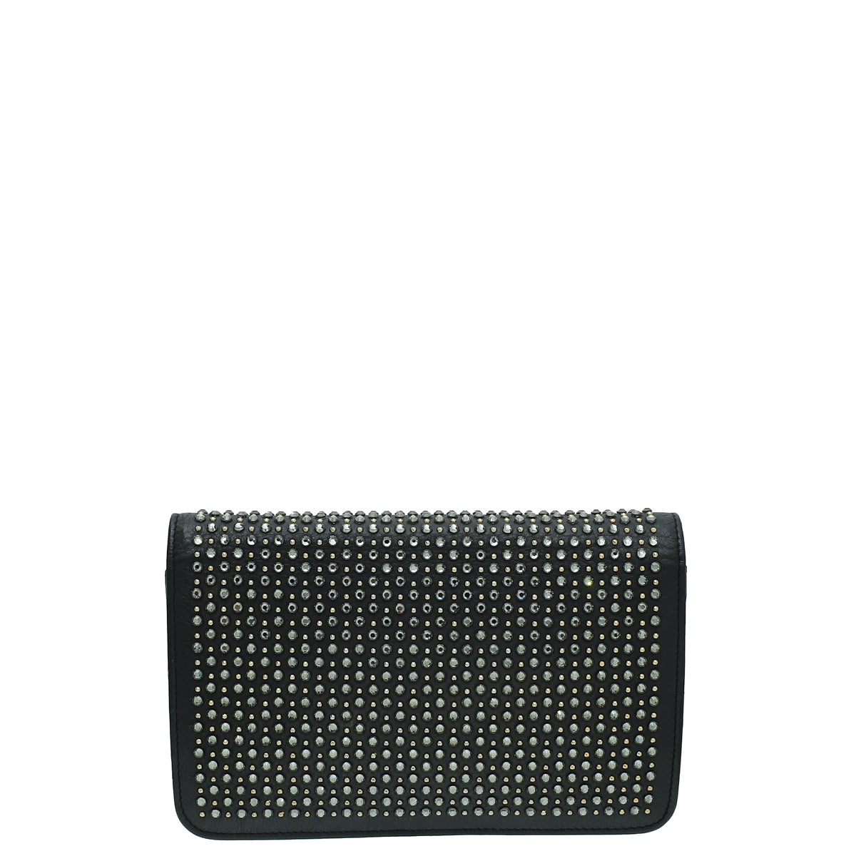 Chanel Black CC Crystal Embellished Wallet On Chain-Chanel-THE CLOSET