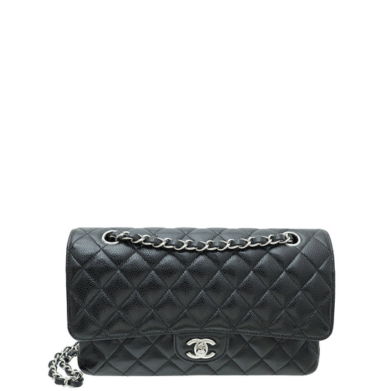 Chanel Black CC Classic Double Flap Medium Bag – The Closet