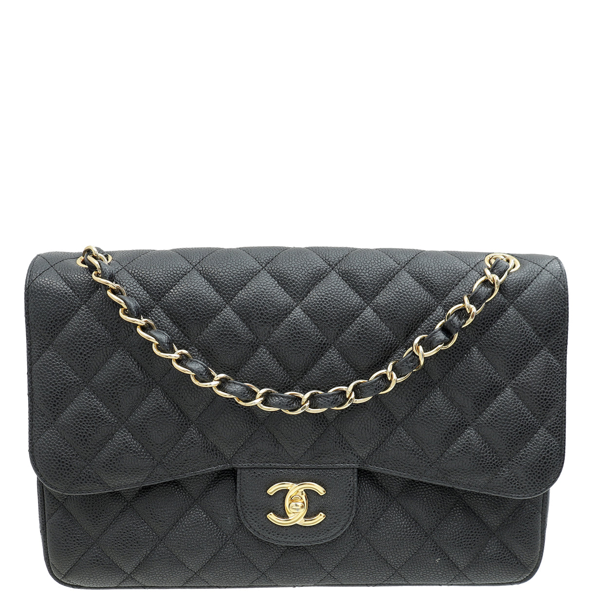 Chanel Black CC Classic Double Flap Jumbo Bag-Chanel-THE CLOSET