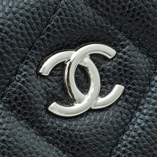 Chanel Black CC Classic Medium Cosmetic Case