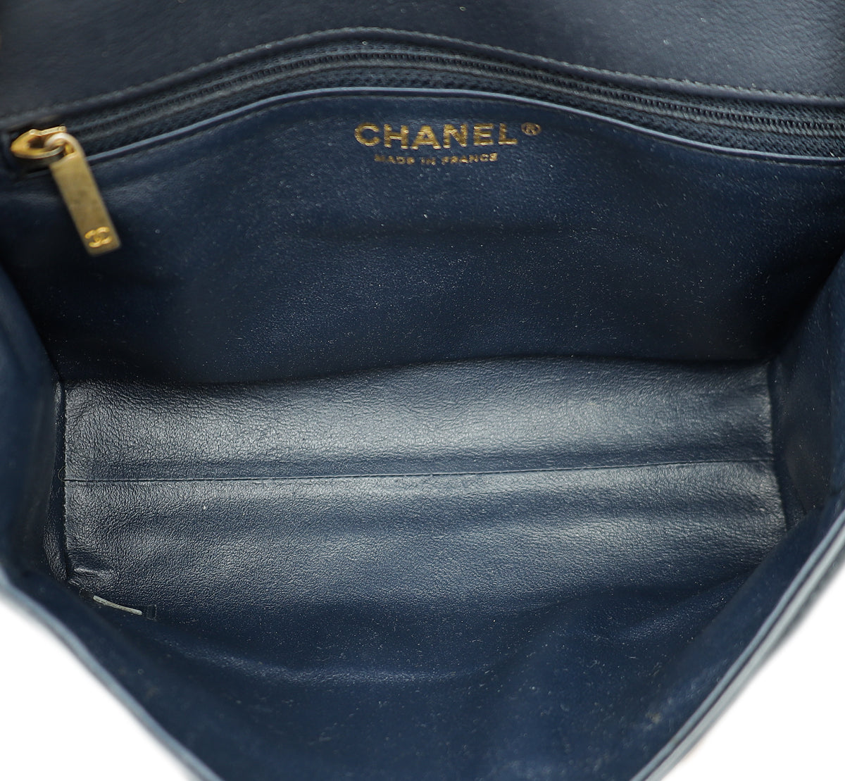 Chanel Blue Quilted Chevron In The City Bag