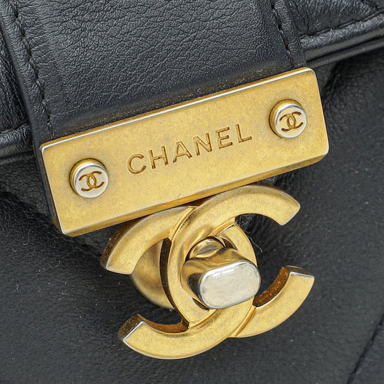 Chanel Blue Quilted Chevron In The City Bag