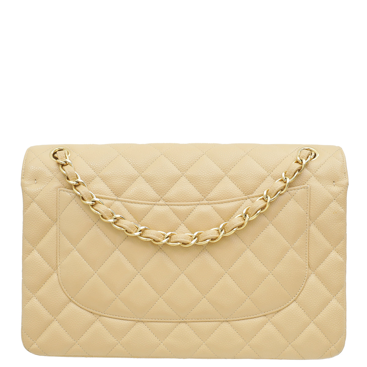 Chanel Beige CC Classic Double Flap Jumbo Bag-Chanel-THE CLOSET