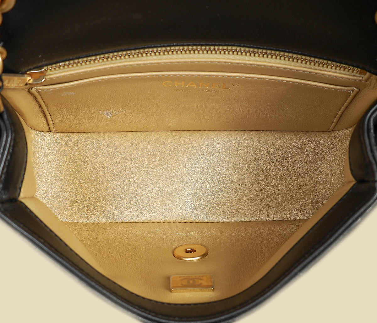 Chanel Black CC Crush Mini Rectangular Flap Bag