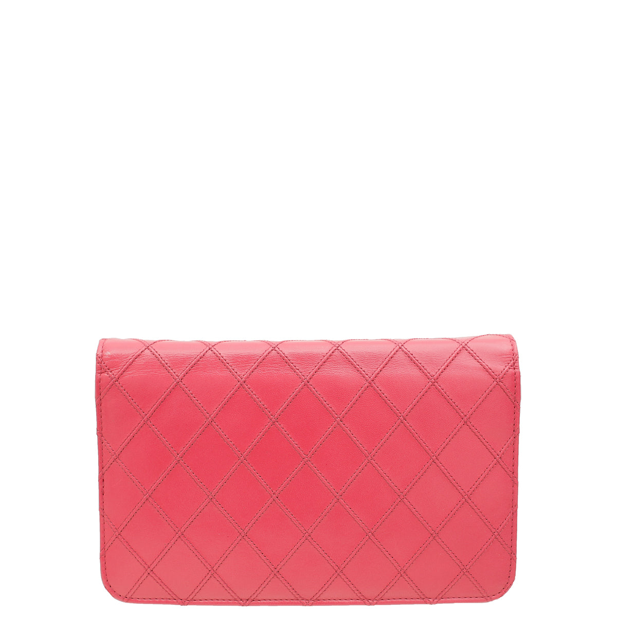 Chanel Dark Fuchsia CC Diamond Stitches Wallet On Chain-Chanel-THE CLOSET