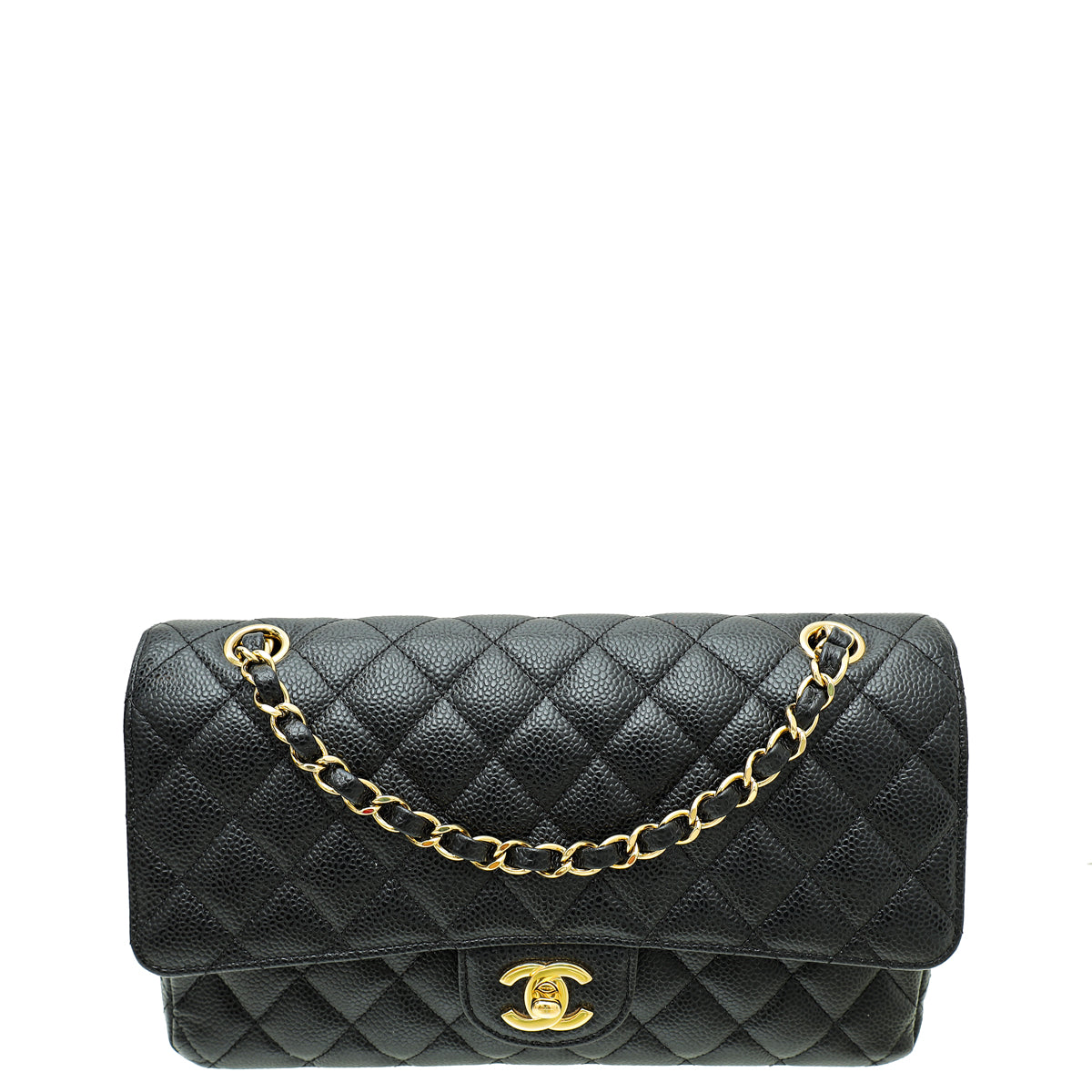 Chanel Black CC Classic Double Flap Medium Bag-Chanel-THE CLOSET