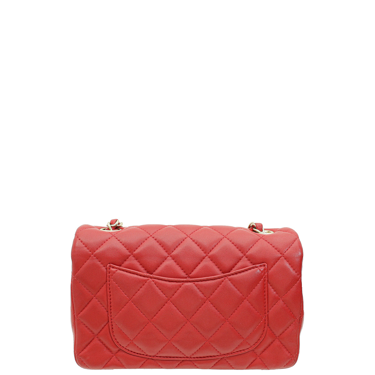 Chanel Red Classic Mini Rectangular Flap Bag