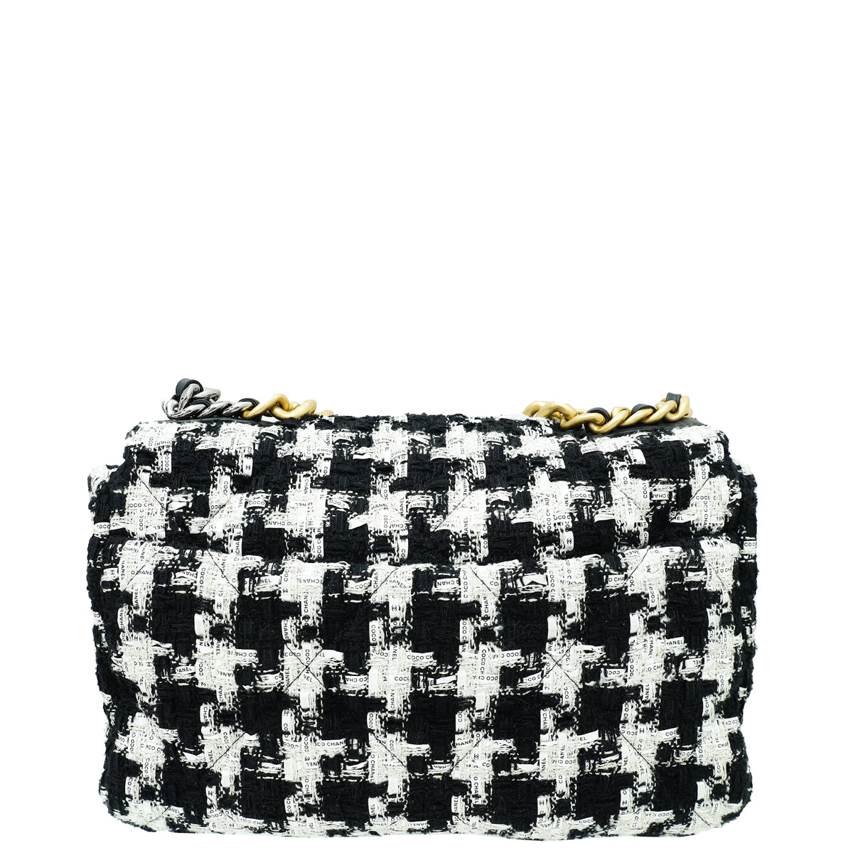 Chanel Bicolor Tweed Ribbon Quilted 19 Flap Large Bag-Chanel-THE CLOSET