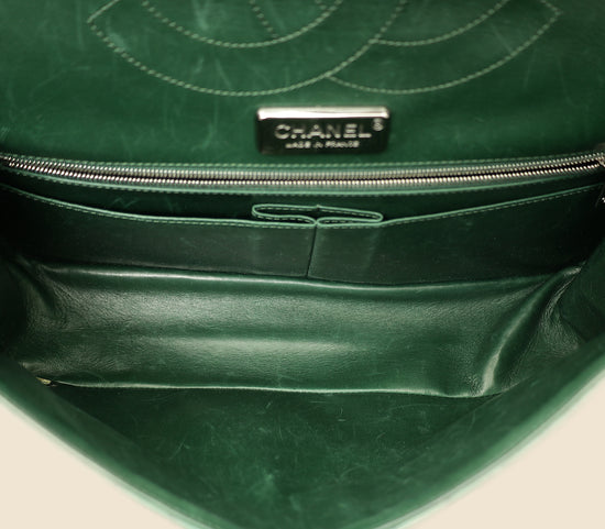 Chanel Forest Green Crocodile 2.55 Reissue Double Flap 227 Bag-Chanel-THE CLOSET