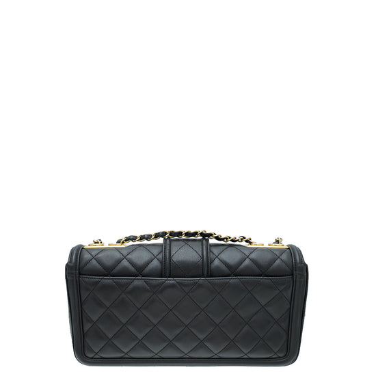 Chanel Black CC Elegant Flap Jumbo Bag