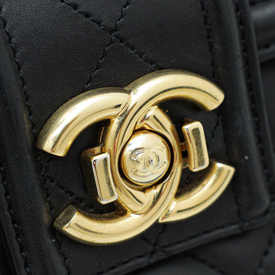 Chanel Black CC Elegant Flap Jumbo Bag