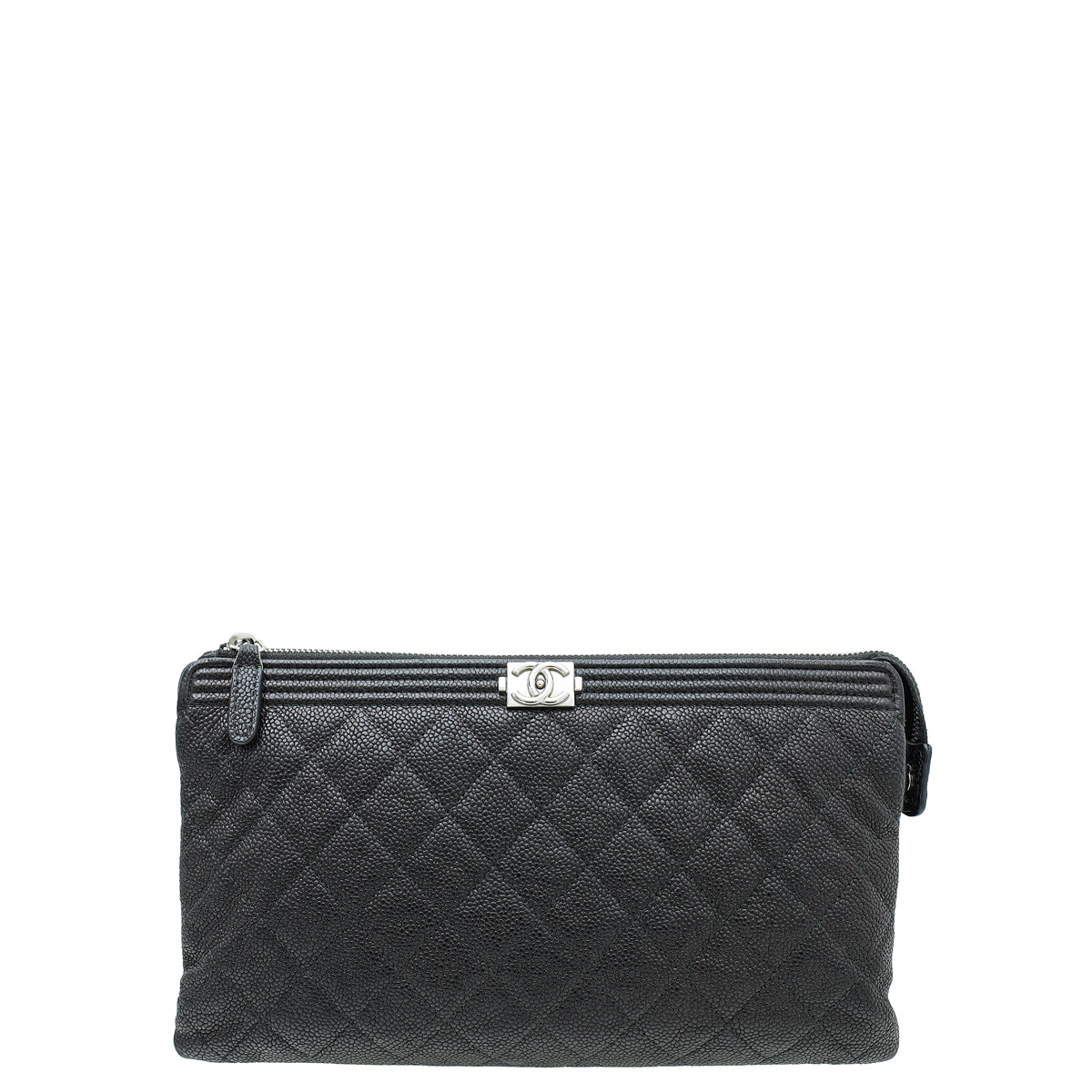 Chanel Black Le Boy Zip Clutch-Chanel-THE CLOSET