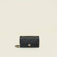 Chanel Black CC Classic Double Flap Medium Bag
