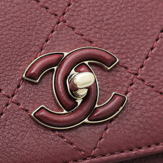 Chanel Burgundy CC Flap Waist Bag