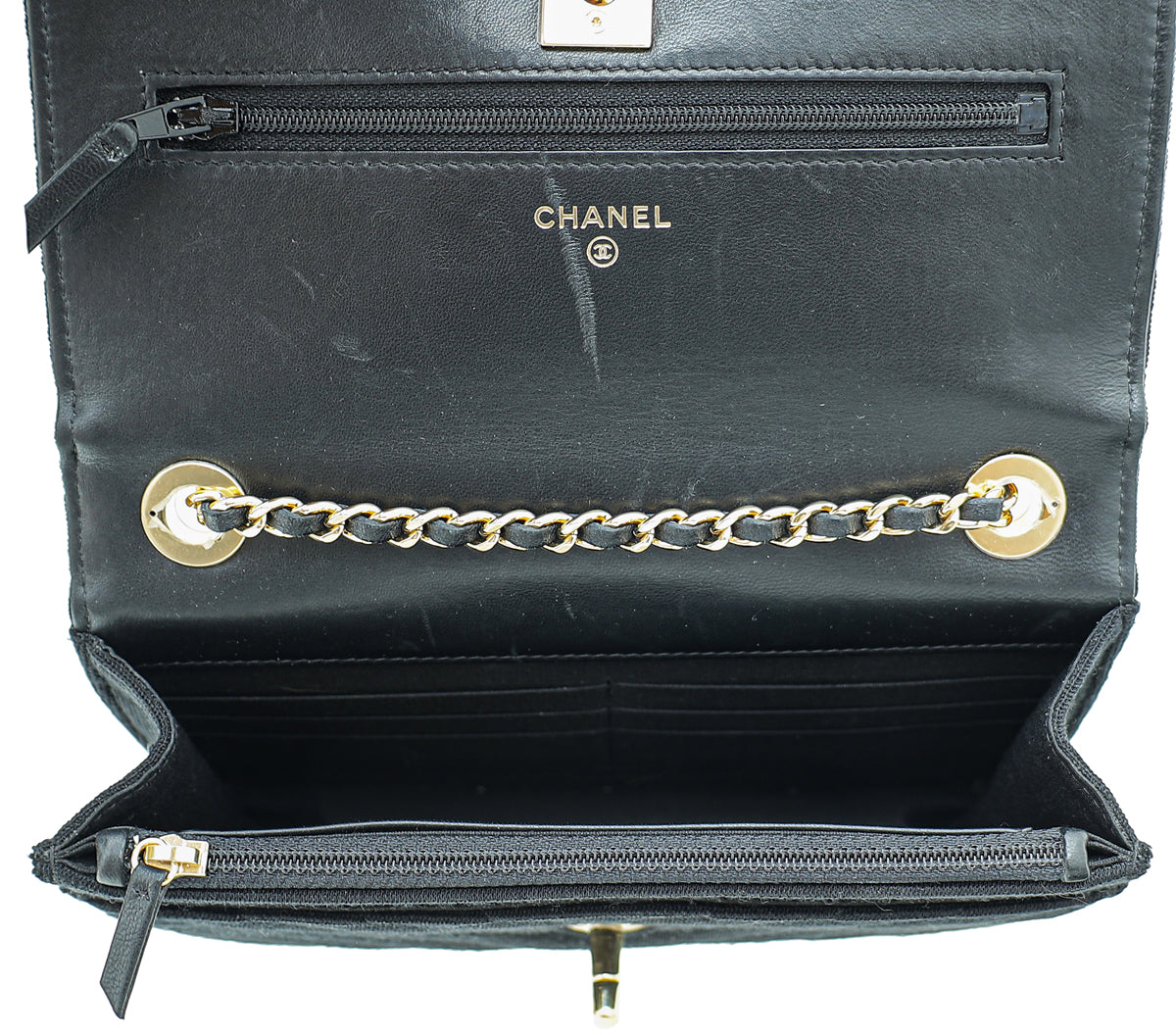 Chanel wallet on chain Black Leather ref.941140 - Joli Closet