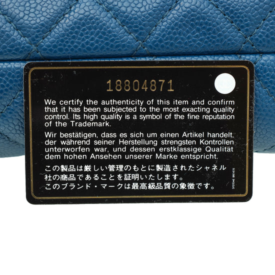 Chanel Dark Blue CC Timeless Frame Clutch