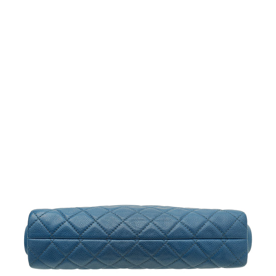 Chanel Dark Blue CC Timeless Frame Clutch