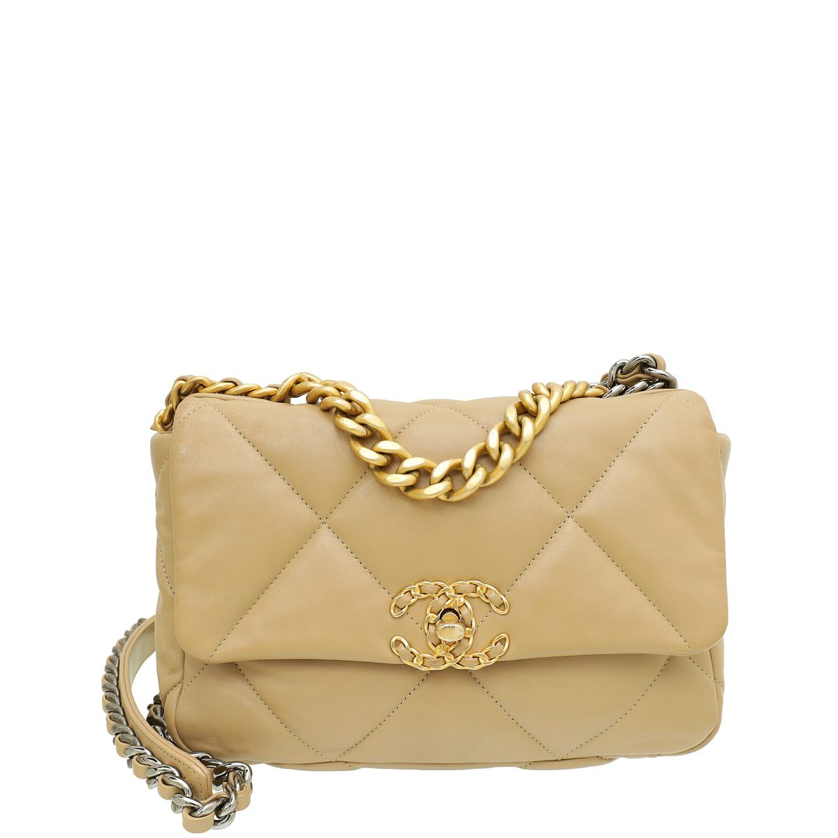 Chanel Beige 19 Small Flap Bag-Chanel-THE CLOSET