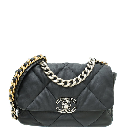 Chanel Black 19 Flap Small Bag