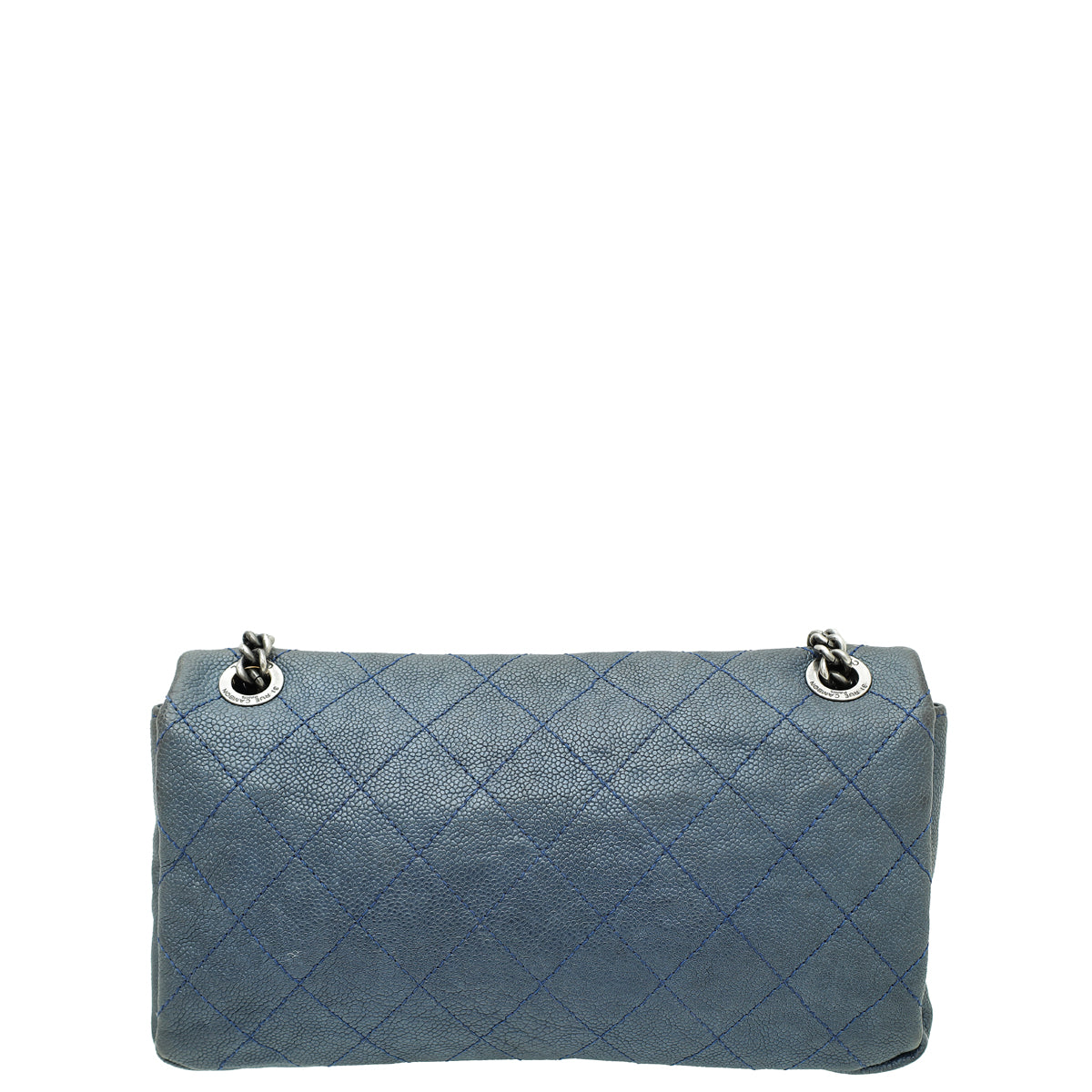 Chanel Blue CC Classic Quilted Chain Flap Bag