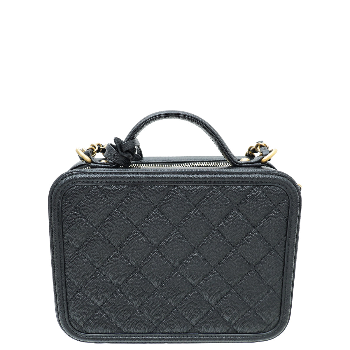 Chanel Black CC Filigree Medium Vanity Case-Chanel-THE CLOSET