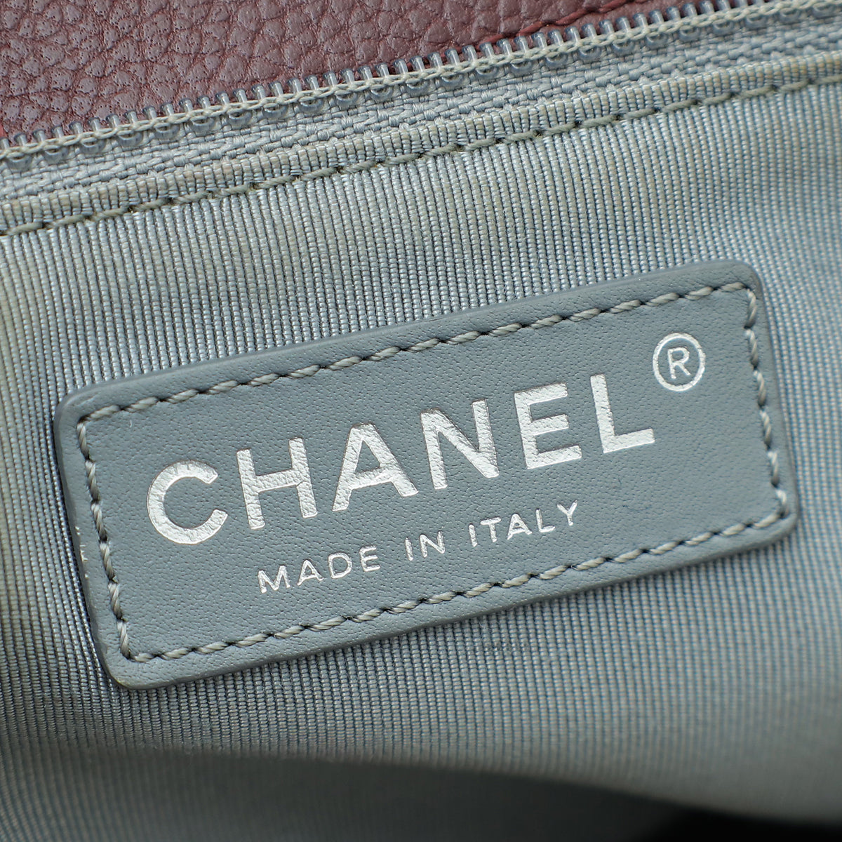 Chanel Burgundy CC Executive Cerf Medium Tote Bag