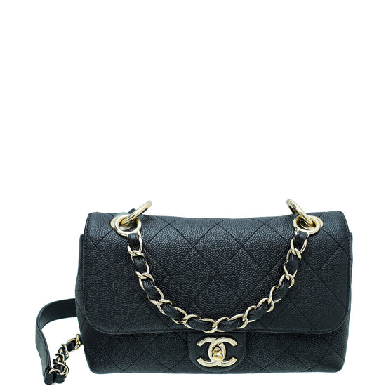 Chanel Black CC Chain Handle Small Flap Bag – The Closet