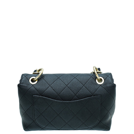 CHANEL - Mini Flap Bag with Top Handle Metallic Grained Calfskin