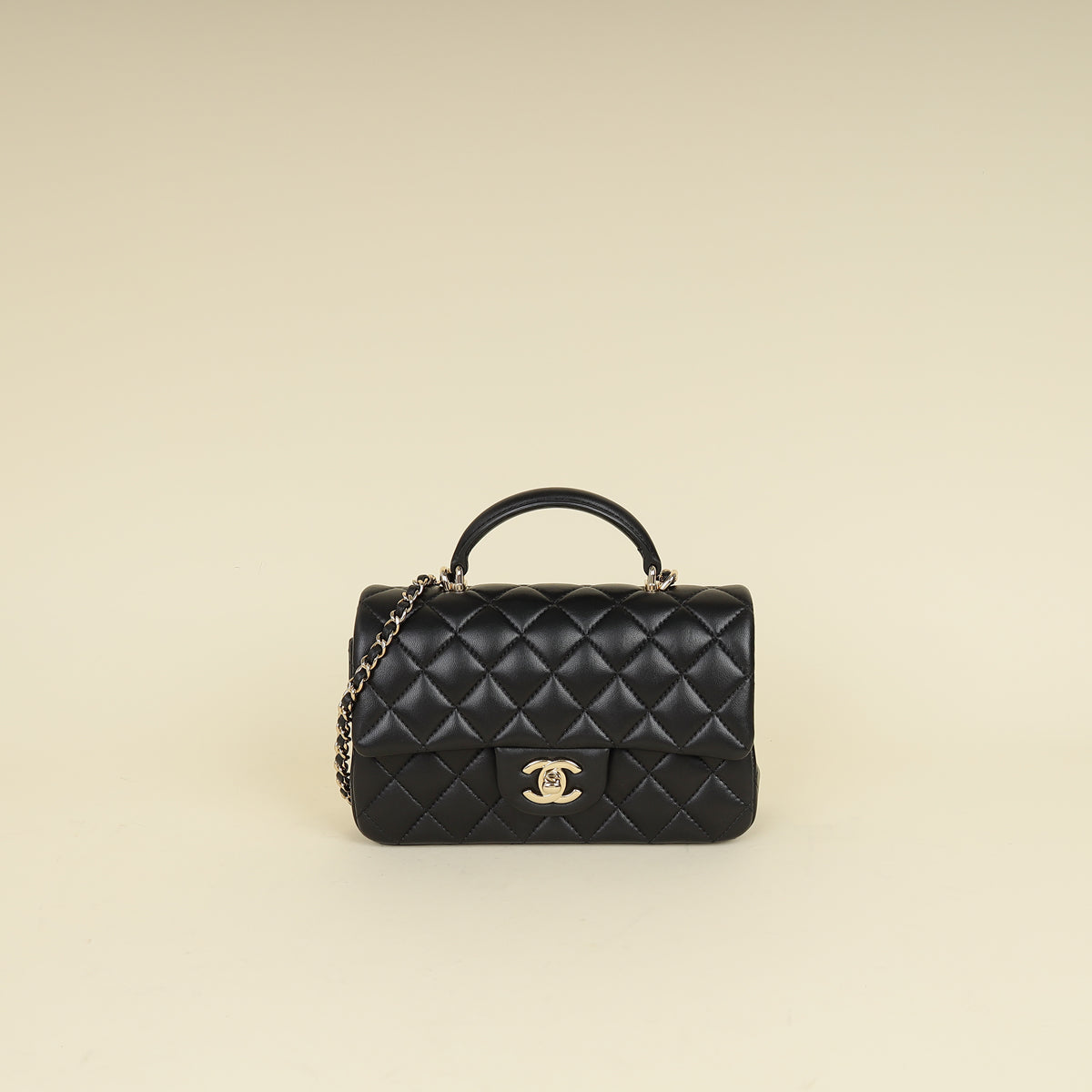 Chanel Black CC Classic Top Handle Mini Rectangular Bag-Chanel-THE CLOSET