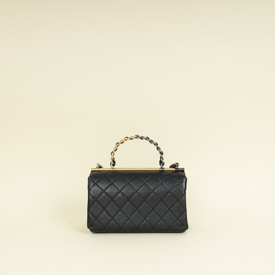 Chanel Black CC La Parisienne Top Handle Flap Bag