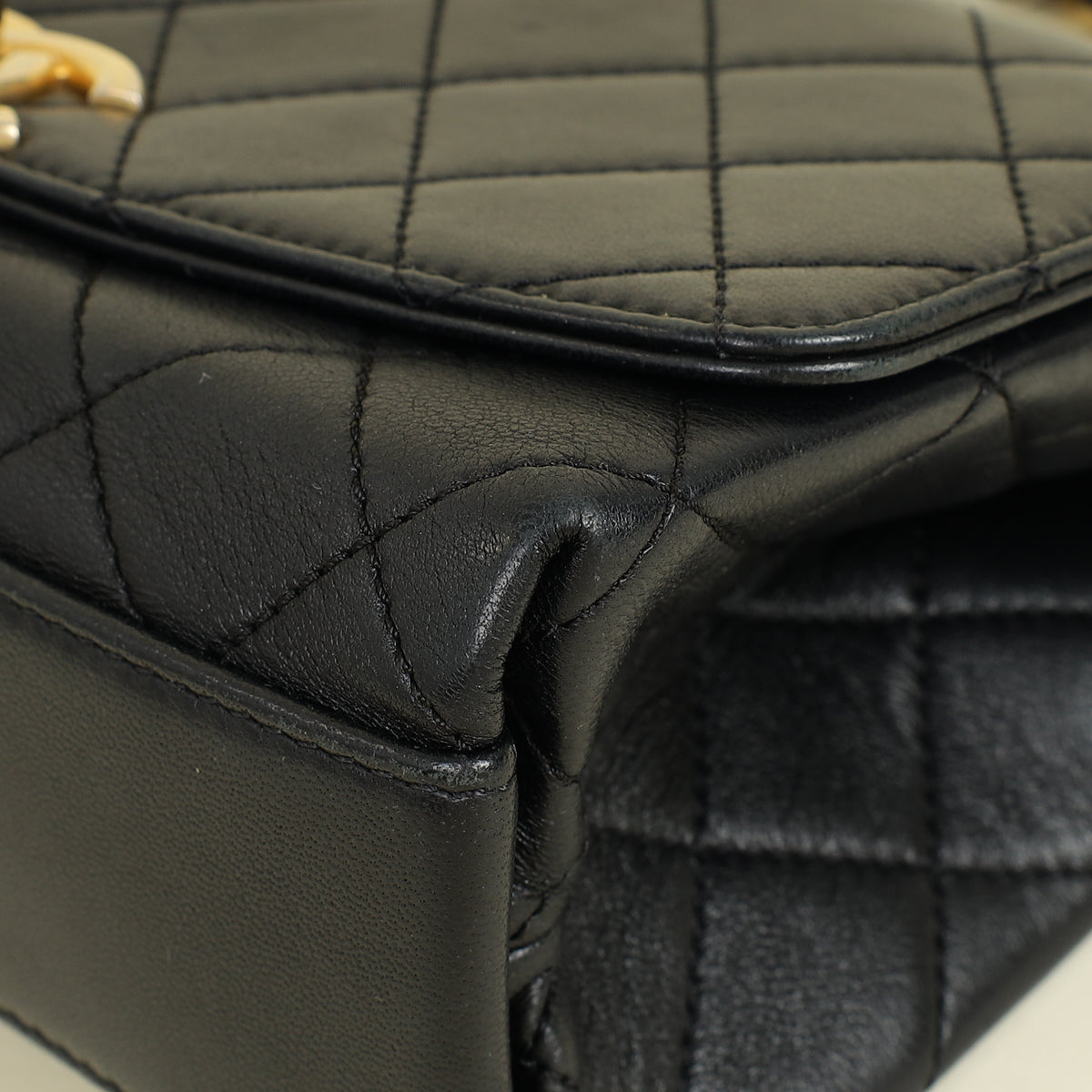 Chanel Black CC La Parisienne Top Handle Flap Bag