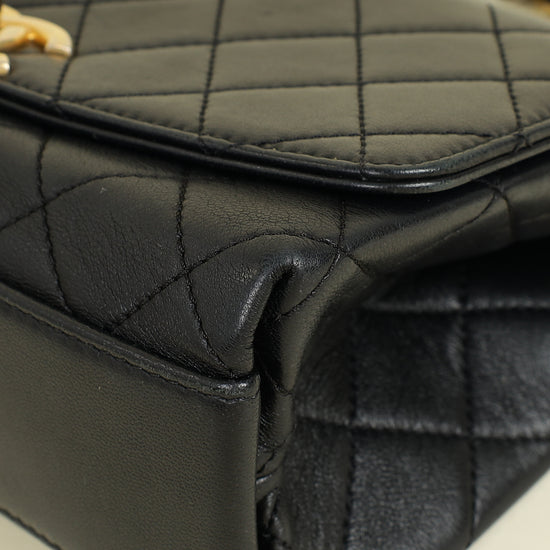 Chanel Black CC La Parisienne Top Handle Flap Bag